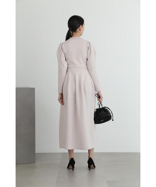 JILL STUART（ジルスチュアート）の「◆ポリエステルニットロングワンピース（ワンピース・レディース・ネイビー/ベージュ・2/4）」の6枚目の写真