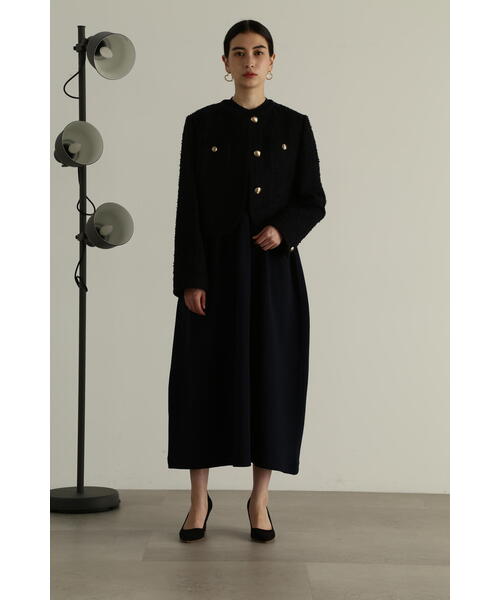 JILL STUART（ジルスチュアート）の「◆ポリエステルニットロングワンピース（ワンピース・レディース・ネイビー/ベージュ・2/4）」の11枚目の写真