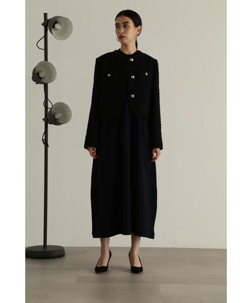 JILL STUART（ジルスチュアート）の「◆ポリエステルニットロングワンピース（ワンピース・レディース・ネイビー/ベージュ・2/4）」の12枚目の写真