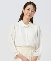 TOKYO SHIRTS | 衿付バーブラウス(シャツ/ブラウス)