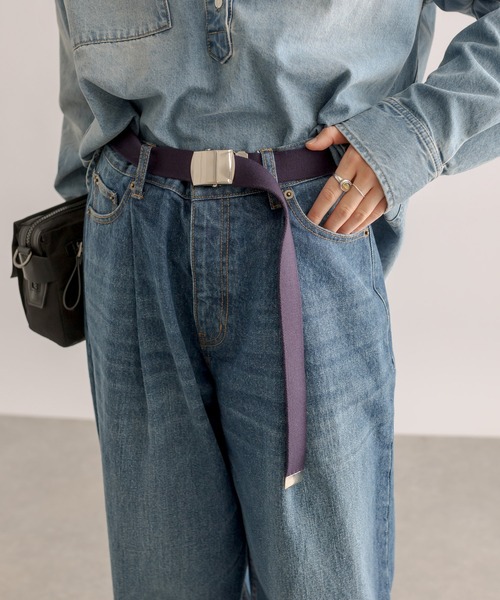 RIVE DROITE（リヴドロワ）の「MONN.:.(モン)/ガチャベルト（ベルト・レディース・ネイビー/アイボリー・FREE）」の3枚目の写真