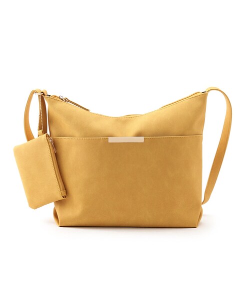 SHOO・LA・RUE(シューラルー)の「◆【A4サイズ対応/ポーチ付き】シーズンレスで使える ダブルフェイス ショルダーバッグ(ショルダーバッグ・レディース・イエロー/ブルー系その他/ピンク系/ライトベージュ/ブラック/グレー・00)」の6枚目の写真