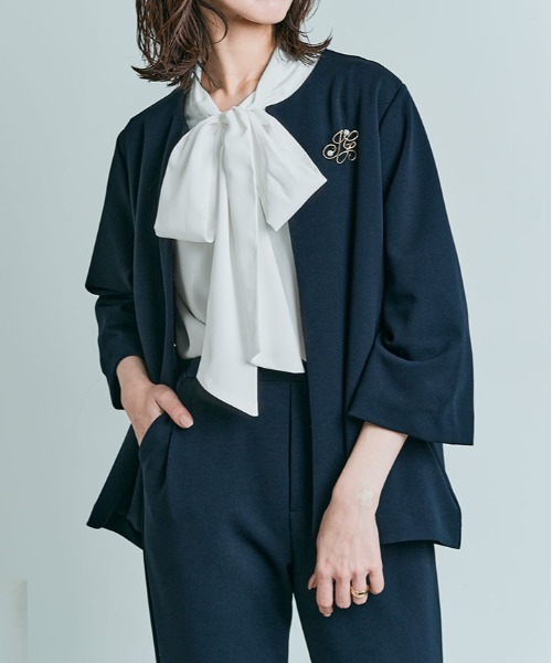 kirakiraShop（キラキラショップ）の「2way シフォン ジョーゼット ボウタイ ブラウス（シャツ/ブラウス・レディース・ホワイト/ライトグレー/ブラック/ブルー系その他/オフホワイト/ライトベージュ・M/L/XL）」の12枚目の写真