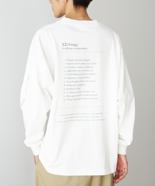 CRAFT STANDARD BOUTIQUE(クラフトスタンダードブティック)の「12things TEE(Tシャツ/カットソー・メンズ・オフホワイト/ブラック/ライトグリーン・XL/L/M)」の2枚目の写真