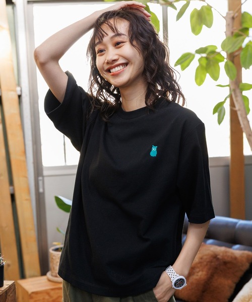 FRAPBOIS(フラボア)の「【FRAPBOIS(フラボア)】刺繍パックTシャツ(Tシャツ/カットソー・レディース・ブラック/ホワイト・FREE)」の4枚目の写真