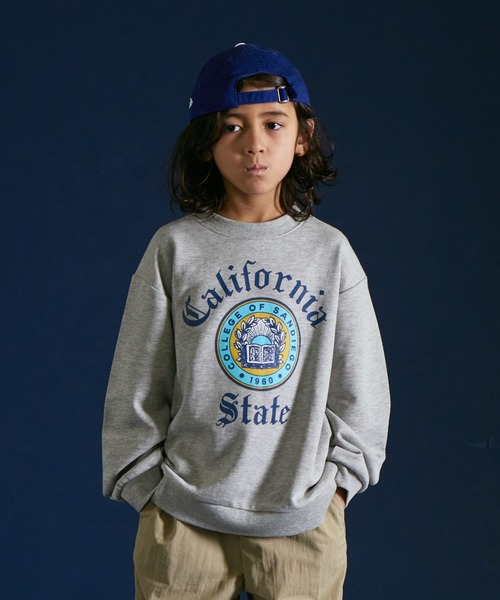 PAIRMANON STREET（ペアマノンストリート）の「【PAIRMANON STREET】裏毛 プリント スウェット 長袖 トレーナー（スウェット・キッズ・ブラック/ホワイト/オレンジ/グレー/ネイビー/グレー系その他・130/140/150/90/100/110/120）」の4枚目の写真