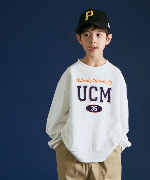 PAIRMANON STREET（ペアマノンストリート）の「【PAIRMANON STREET】裏毛 プリント スウェット 長袖 トレーナー（スウェット・キッズ・ブラック/ホワイト/オレンジ/グレー/ネイビー/グレー系その他・130/140/150/90/100/110/120）」の2枚目の写真