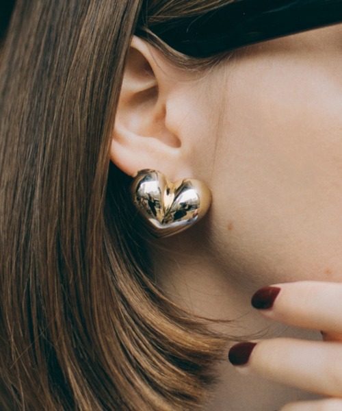 EIMY ISTOIRE（エイミーイストワール）の「Plump heartピアス（ピアス（両耳用）・レディース・シルバー/ゴールド・FREE）」の17枚目の写真