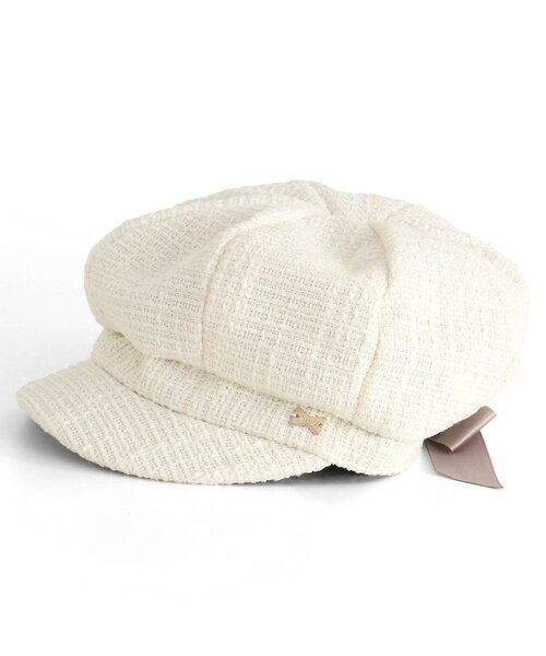 apres les cours(アプレレクール)の「後ろリボンキャスケット(キャスケット・キッズ・ネイビー/アイボリー・50/54/58)」の2枚目の写真