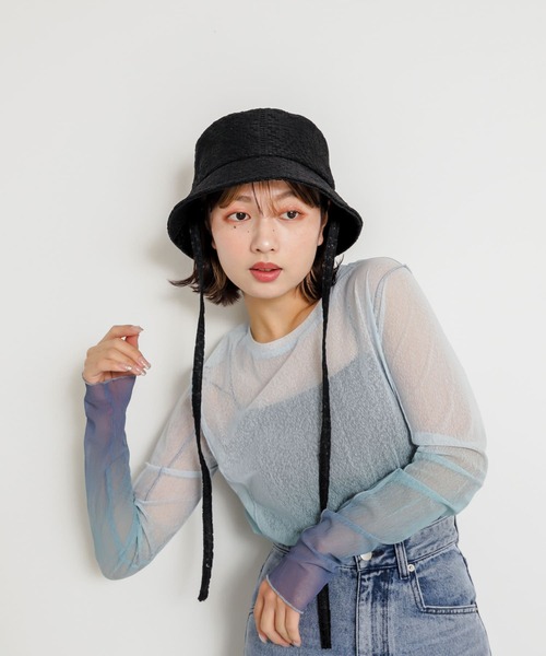 SENSE OF PLACE by URBAN RESEARCH（センスオブプレイスバイアーバンリサーチ）の「ジャガードハット（ハット・レディース・オフホワイト/ブラック・ONE）」の8枚目の写真