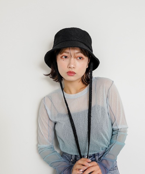 SENSE OF PLACE by URBAN RESEARCH（センスオブプレイスバイアーバンリサーチ）の「ジャガードハット（ハット・レディース・オフホワイト/ブラック・ONE）」の5枚目の写真