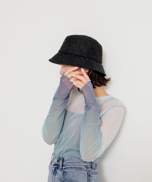 SENSE OF PLACE by URBAN RESEARCH（センスオブプレイスバイアーバンリサーチ）の「ジャガードハット（ハット・レディース・オフホワイト/ブラック・ONE）」の7枚目の写真