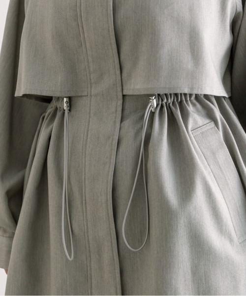 OLIVE des OLIVE（オリーブデオリーブ）の「フードトレンチチュニックコート　1041080030（トレンチコート・レディース・ライトグレー/ライトベージュ・FREE）」の22枚目の写真