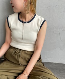 MILLER | 【VERY 9月号掲載】[MILLER/ミラー] 別注 配色 パネルリブタンクトップ(タンクトップ)