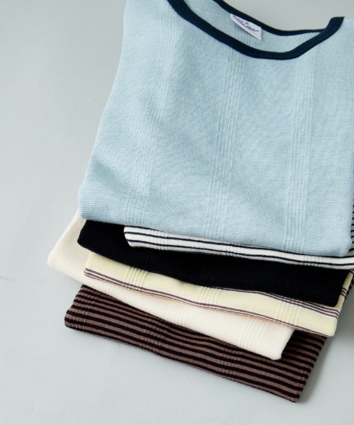 MILLER（ミラー）の「【VERY 9月号掲載】[MILLER/ミラー] 別注 配色 パネルリブタンクトップ（タンクトップ・レディース・ブルー/アイボリー/ブラック/ブラウン/ネイビー/イエロー・F）」の17枚目の写真
