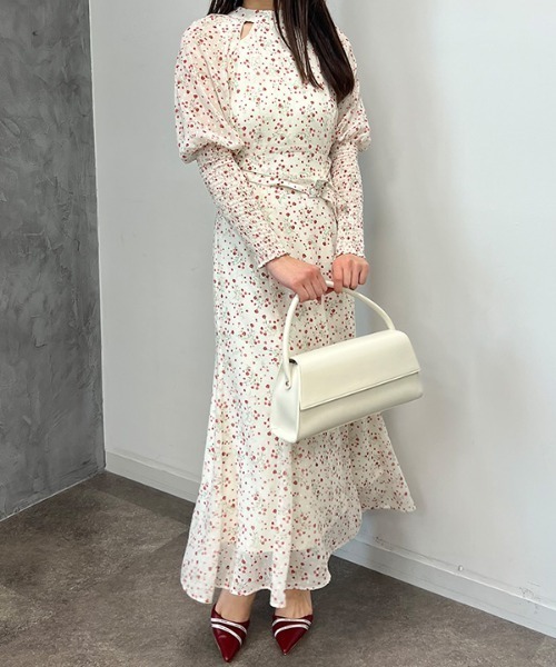 EIMY ISTOIRE(エイミーイストワール)の「Corrie flower カッティングワンピース(ワンピース・レディース・ホワイト/ネイビー・S/M)」の2枚目の写真