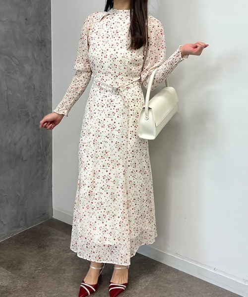 EIMY ISTOIRE(エイミーイストワール)の「Corrie flower カッティングワンピース(ワンピース・レディース・ホワイト/ネイビー・S/M)」の16枚目の写真