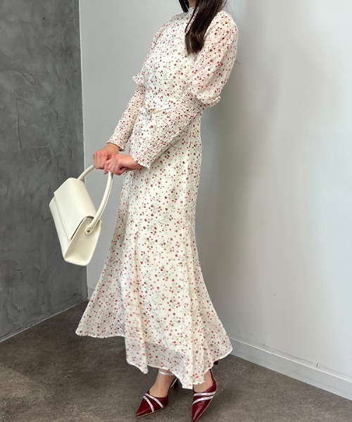EIMY ISTOIRE(エイミーイストワール)の「Corrie flower カッティングワンピース(ワンピース・レディース・ホワイト/ネイビー・S/M)」の13枚目の写真