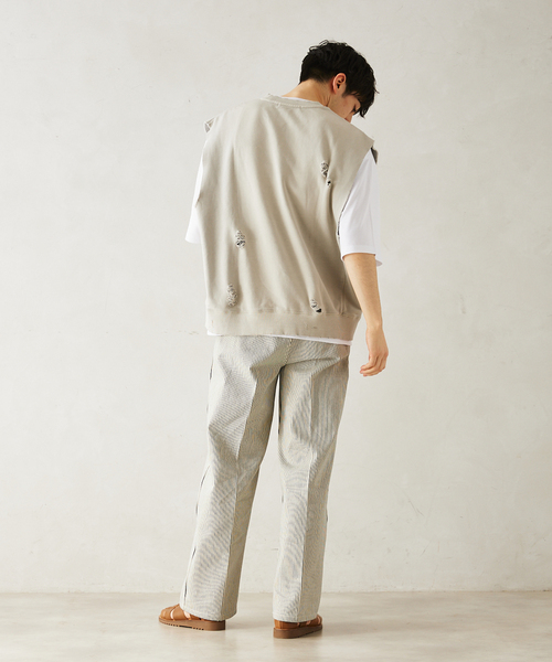 BEN DAVIS（ベンデイビス）の「【BEN DAVIS / ベンデイビス】別注オリジナルベンズ ヒッコリーパンツ（その他パンツ・メンズ・ネイビー/ホワイト・30/34/32）」の9枚目の写真