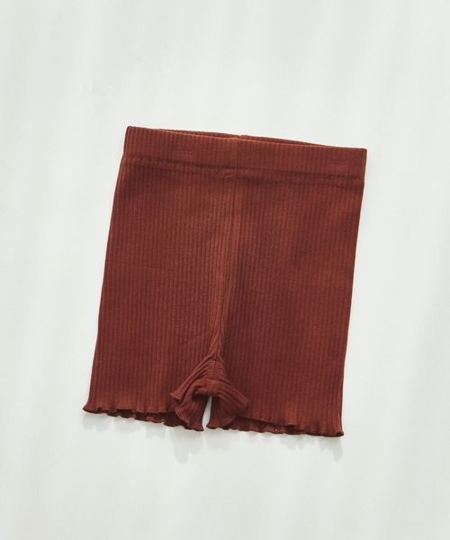 pairmanon（ペアマノン）の「【リブコットン100】ガールズ 1分丈リブレギンス（レギンス/スパッツ・キッズ・モカ/アイボリー/ブラック/ライトベージュ/グレイッシュベージュ/ベージュ/ブラウン・110/120/150/90/100/130/140）」の3枚目の写真