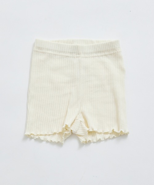 pairmanon（ペアマノン）の「【リブコットン100】ガールズ 1分丈リブレギンス（レギンス/スパッツ・キッズ・モカ/アイボリー/ブラック/ライトベージュ/グレイッシュベージュ/ベージュ/ブラウン・110/120/150/90/100/130/140）」の2枚目の写真