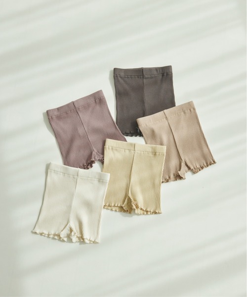 pairmanon（ペアマノン）の「【リブコットン100】ガールズ 1分丈リブレギンス（レギンス/スパッツ・キッズ・モカ/アイボリー/ブラック/ライトベージュ/グレイッシュベージュ/ベージュ/ブラウン・110/120/150/90/100/130/140）」の8枚目の写真