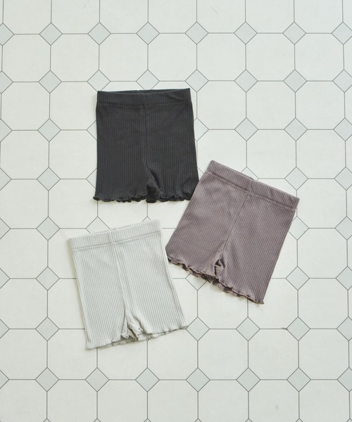 pairmanon（ペアマノン）の「【リブコットン100】ガールズ 1分丈リブレギンス（レギンス/スパッツ・キッズ・モカ/アイボリー/ブラック/ライトベージュ/グレイッシュベージュ/ベージュ/ブラウン・110/120/150/90/100/130/140）」の9枚目の写真