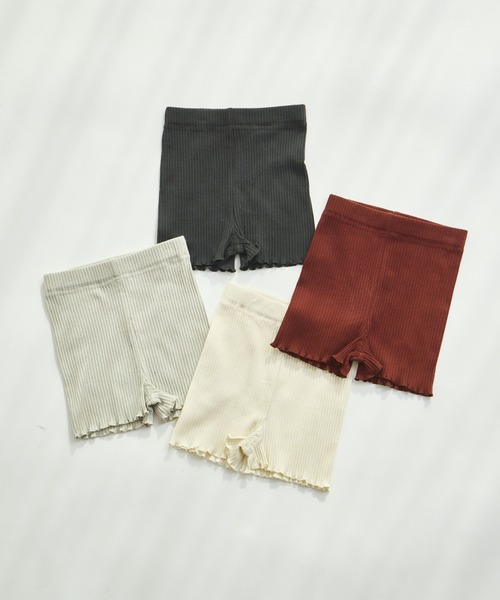 pairmanon（ペアマノン）の「【リブコットン100】ガールズ 1分丈リブレギンス（レギンス/スパッツ・キッズ・モカ/アイボリー/ブラック/ライトベージュ/グレイッシュベージュ/ベージュ/ブラウン・110/120/150/90/100/130/140）」の10枚目の写真