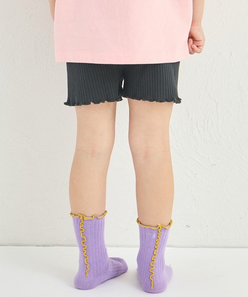 pairmanon（ペアマノン）の「【リブコットン100】ガールズ 1分丈リブレギンス（レギンス/スパッツ・キッズ・モカ/アイボリー/ブラック/ライトベージュ/グレイッシュベージュ/ベージュ/ブラウン・110/120/150/90/100/130/140）」の18枚目の写真