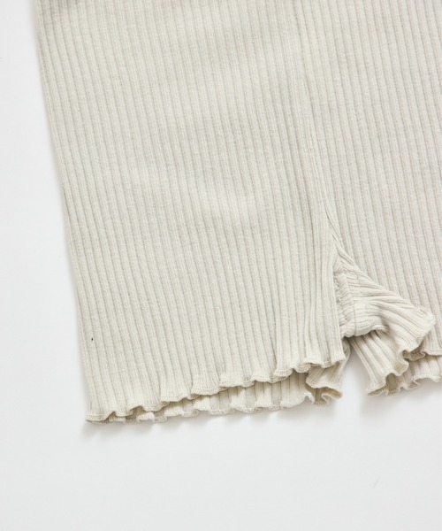 pairmanon（ペアマノン）の「【リブコットン100】ガールズ 1分丈リブレギンス（レギンス/スパッツ・キッズ・モカ/アイボリー/ブラック/ライトベージュ/グレイッシュベージュ/ベージュ/ブラウン・110/120/150/90/100/130/140）」の16枚目の写真