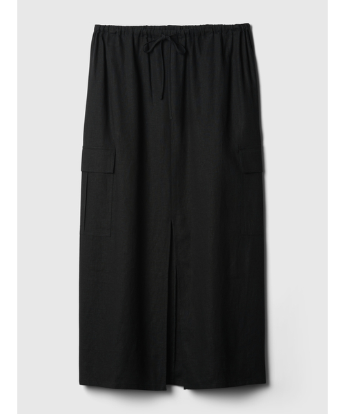 GAP（ギャップ）の「リネンブレンド カーゴ ミディスカート（スカート・レディース・カーキ/ブラック/ベージュ・M/XS/XXS/S/L）」の10枚目の写真