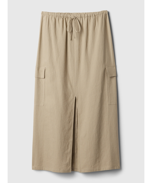 GAP（ギャップ）の「リネンブレンド カーゴ ミディスカート（スカート・レディース・カーキ/ブラック/ベージュ・M/XS/XXS/S/L）」の12枚目の写真