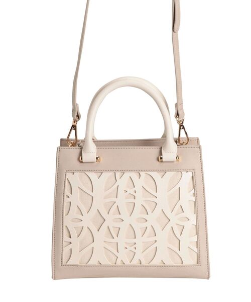 MERCURYDUO(マーキュリーデュオ)の「モチーフ柄カットワークショルダーBAG(ショルダーバッグ・レディース・オフホワイト/ベージュ/ゴールド・FREE)」の8枚目の写真