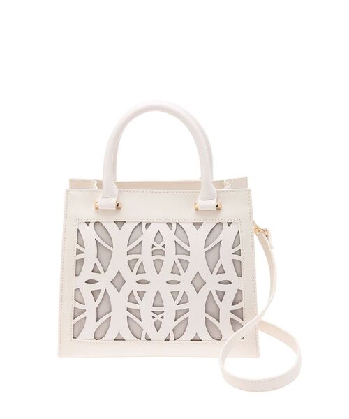 MERCURYDUO(マーキュリーデュオ)の「モチーフ柄カットワークショルダーBAG(ショルダーバッグ・レディース・オフホワイト/ベージュ/ゴールド・FREE)」の13枚目の写真