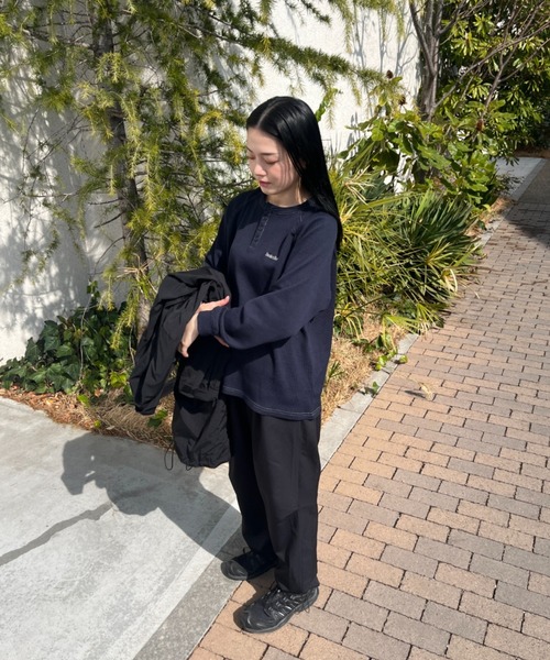BROKEN BASE(ブロークンベース)の「ヘンリーネックワッフルロンT(Tシャツ/カットソー・メンズ・ネイビー/ブルー/アイボリー・MEDIUM/LARGE)」の9枚目の写真