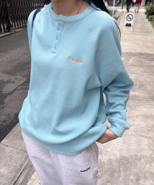 BROKEN BASE(ブロークンベース)の「ヘンリーネックワッフルロンT(Tシャツ/カットソー・メンズ・ネイビー/ブルー/アイボリー・MEDIUM/LARGE)」の17枚目の写真