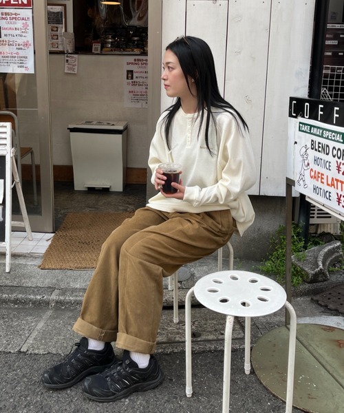 BROKEN BASE(ブロークンベース)の「ヘンリーネックワッフルロンT(Tシャツ/カットソー・メンズ・ネイビー/ブルー/アイボリー・MEDIUM/LARGE)」の19枚目の写真