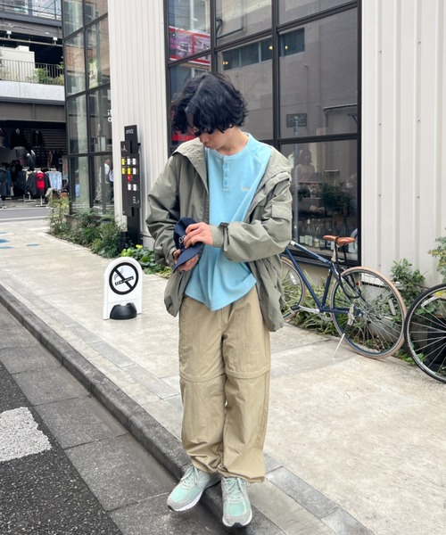 BROKEN BASE(ブロークンベース)の「ヘンリーネックワッフルロンT(Tシャツ/カットソー・メンズ・ネイビー/ブルー/アイボリー・MEDIUM/LARGE)」の16枚目の写真