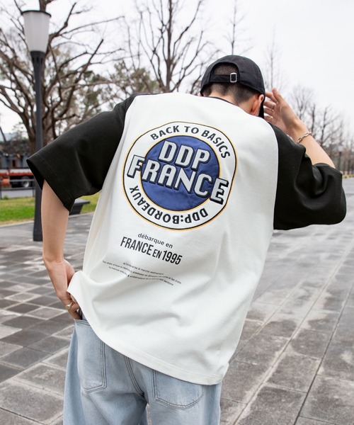 ddp（ディーディーピー）の「DDP/ディーディーピー 別注 サークルロゴ刺繍 ヘビーウェイト ビッグシルエットラグラン半袖Tシャツ（Tシャツ/カットソー・メンズ・ネイビー/ブラック/ダークブラウン/チャコール・M/L）」の19枚目の写真