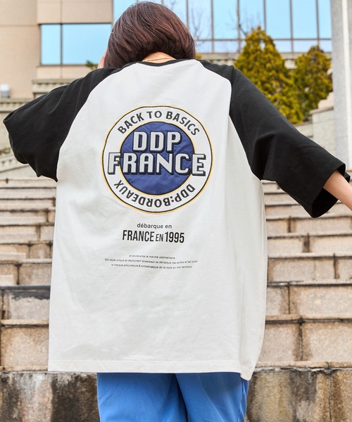 ddp（ディーディーピー）の「DDP/ディーディーピー 別注 サークルロゴ刺繍 ヘビーウェイト ビッグシルエットラグラン半袖Tシャツ（Tシャツ/カットソー・メンズ・ネイビー/ブラック/ダークブラウン/チャコール・M/L）」の13枚目の写真