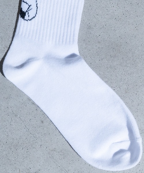 Red Cap Girl（レッドキャプガール）の「【a-r】〔Red Cap Girl/レッドキャップガール〕イラストジャガードソックス〔3点セット〕（ソックス/靴下・メンズ・その他2/その他1/ホワイト系その他/ブラック×ホワイト/ホワイト系その他2/ホワイト×レッド/ホワイト×ブラック/ホワイト×ブルー・25-27）」の15枚目の写真