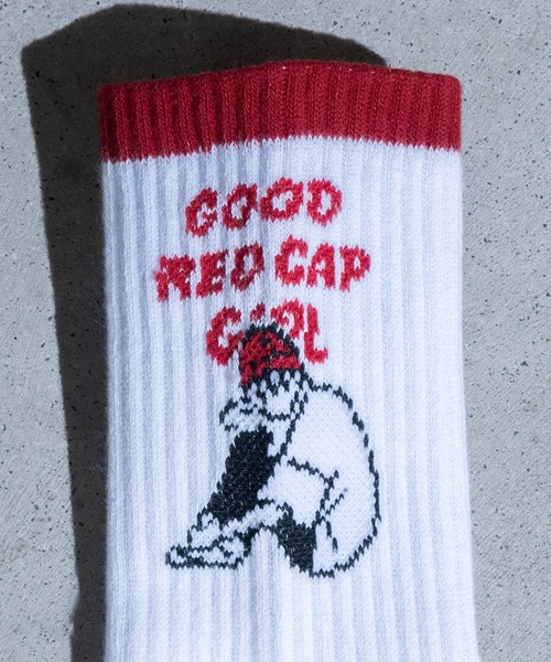Red Cap Girl（レッドキャプガール）の「【a-r】〔Red Cap Girl/レッドキャップガール〕イラストジャガードソックス〔3点セット〕（ソックス/靴下・メンズ・その他2/その他1/ホワイト系その他/ブラック×ホワイト/ホワイト系その他2/ホワイト×レッド/ホワイト×ブラック/ホワイト×ブルー・25-27）」の14枚目の写真