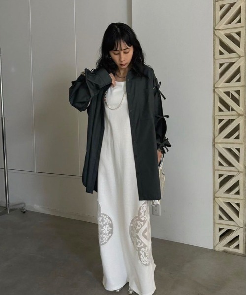 専用　CUTWORK LACE SWEAT DRESS Ameri ワンピース Ameri（アメリ）の「CUTWORK LACE SWEAT DRESS（ワンピース