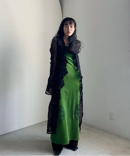 専用　CUTWORK LACE SWEAT DRESS Ameri ワンピース Ameri（アメリ）の「CUTWORK LACE SWEAT DRESS（ワンピース）」 - WEAR