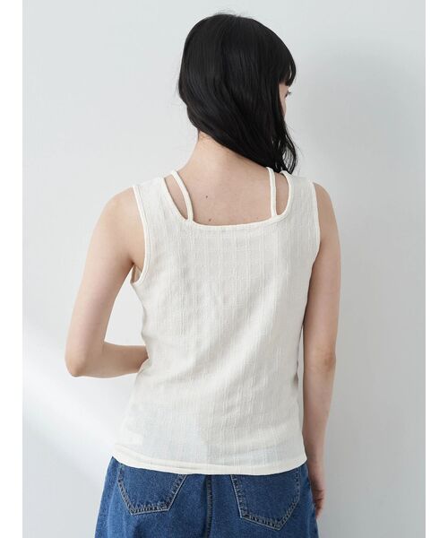 earth music&ecology（アースミュージックアンドエコロジー）の「前後2wayタンクトップ（インナーウェア/肌着・レディース・オフホワイト/ブラック/ピンク/ベージュ/ライトブルー・S/M）」の17枚目の写真
