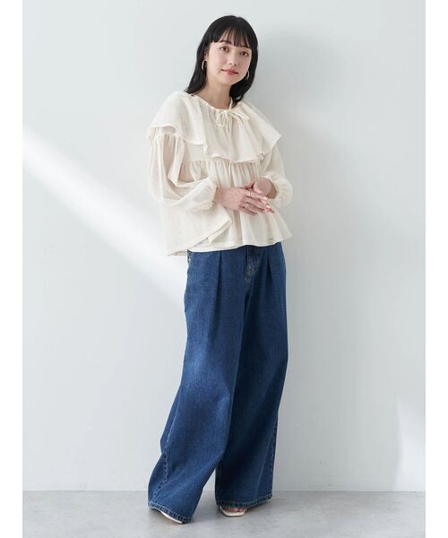 earth music&ecology（アースミュージックアンドエコロジー）の「前後2wayタンクトップ（インナーウェア/肌着・レディース・オフホワイト/ブラック/ピンク/ベージュ/ライトブルー・S/M）」の18枚目の写真