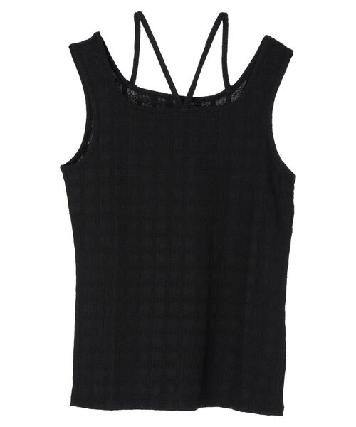 earth music&ecology（アースミュージックアンドエコロジー）の「前後2wayタンクトップ（インナーウェア/肌着・レディース・オフホワイト/ブラック/ピンク/ベージュ/ライトブルー・S/M）」の10枚目の写真