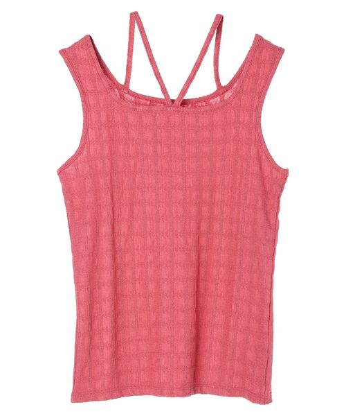 earth music&ecology（アースミュージックアンドエコロジー）の「前後2wayタンクトップ（インナーウェア/肌着・レディース・オフホワイト/ブラック/ピンク/ベージュ/ライトブルー・S/M）」の11枚目の写真