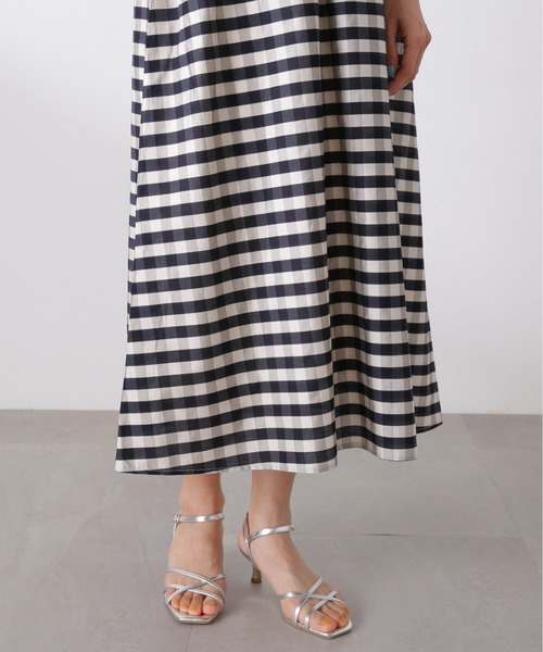 N.（N. Natural Beauty Basic）（エヌエヌナチュラルビューティーベーシック）の「◆【S Size Line】リブニットドッキング半袖ワンピース（ワンピース・レディース・グリーン/ブラック・MEDIUM/SMALL）」の6枚目の写真