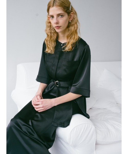 sahara(サハラ) Belted Silky Shirt Jacket sahara（サハラ）の「Belted Silky Shirt Jacket（シャツ/ブラウス